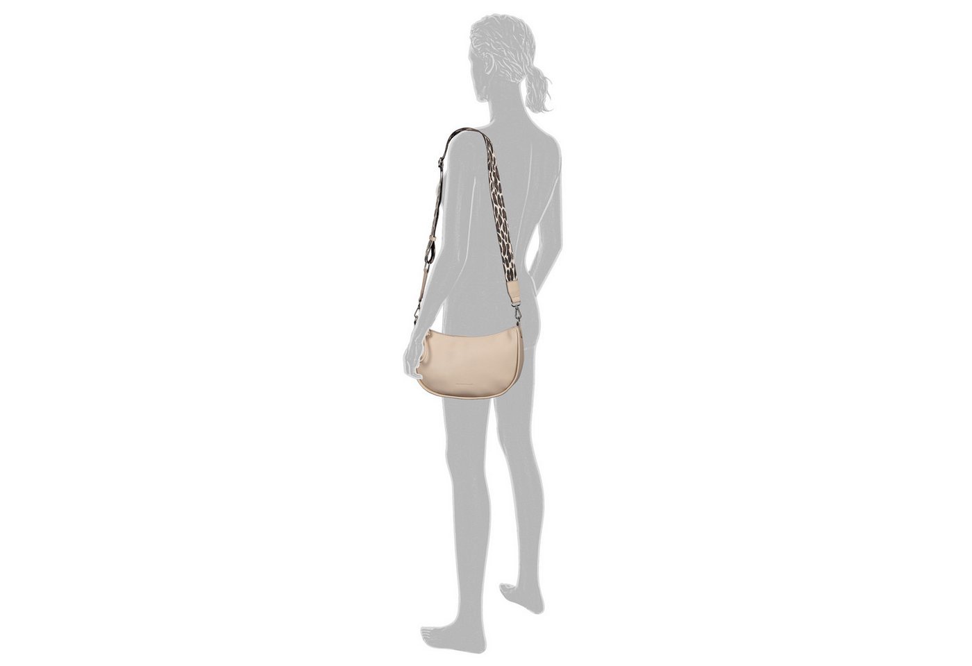 TOM TAILOR Handtasche Tatiana, Damen Umhängetasche mit fein gewebtem, dreifarbigem Gurtband – Bild 2 von 5