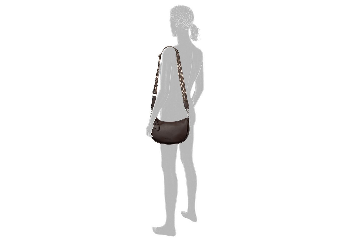TOM TAILOR Handtasche Tatiana, Damen Umhängetasche mit fein gewebtem, dreifarbigem Gurtband – Bild 2 von 4