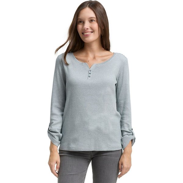 TOM TAILOR Henleyshirt mit Turn-Up-Arm