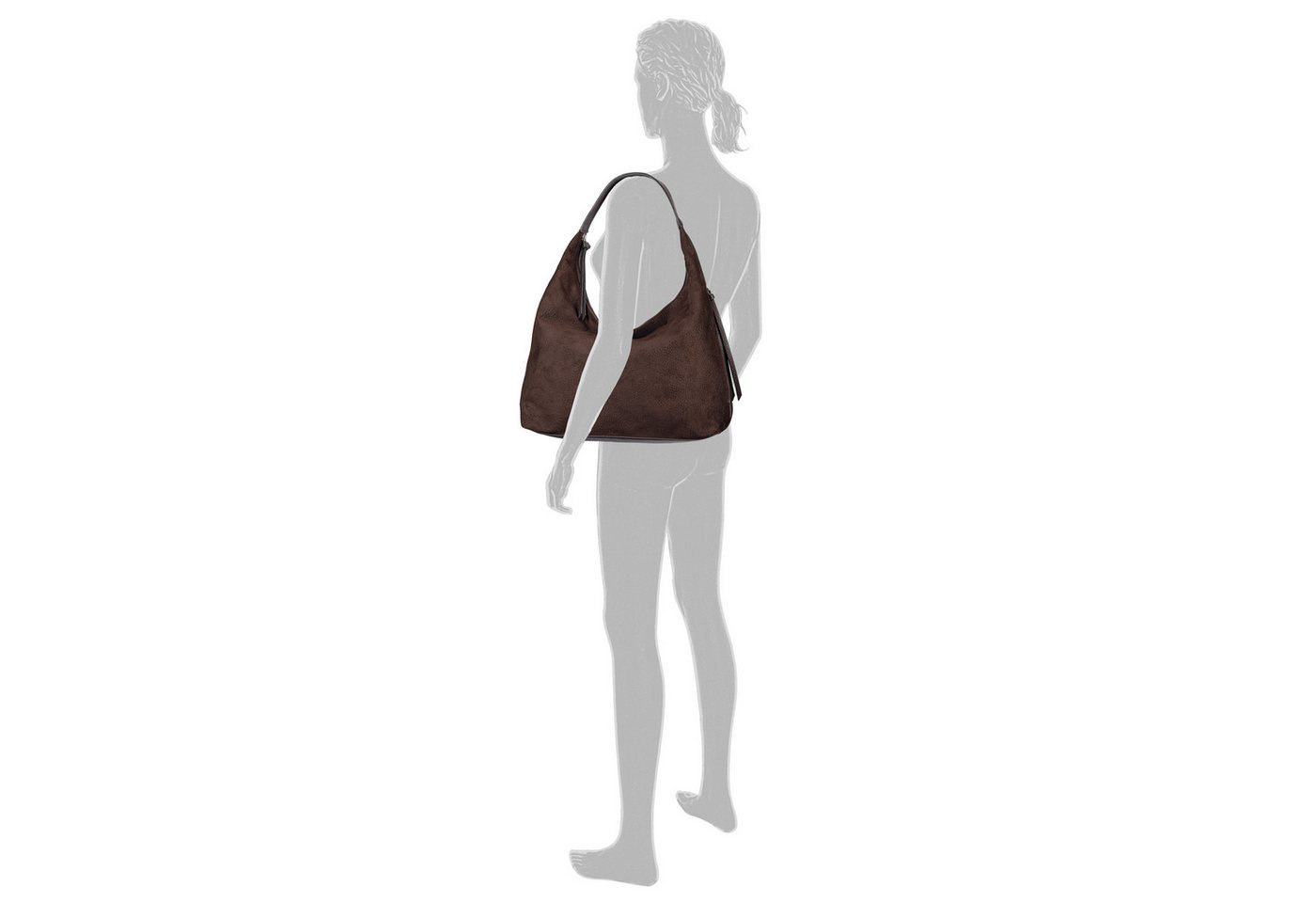 TOM TAILOR Hobo Aiana, Damen Handtasche, mit Fransen-Reißverschluss – Bild 2 von 5
