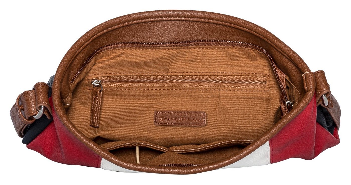 TOM TAILOR Hobo Juna, aus soft genarbtem ledrigen Material mit glänzenden Metall-Accessoires – Bild 4 von 5