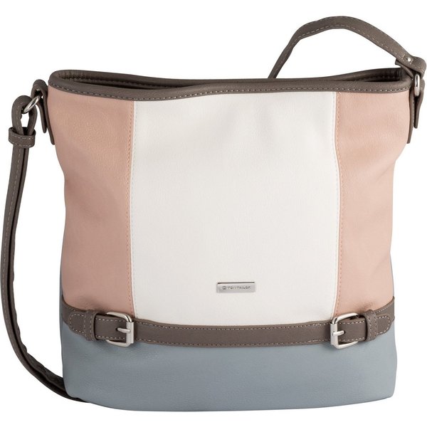 TOM TAILOR Hobo Juna, aus soft genarbtem ledrigen Material mit glänzenden Metall-Accessoires