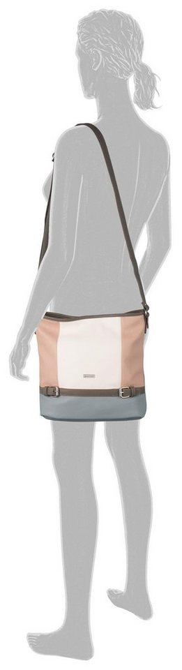 TOM TAILOR Hobo Juna, aus soft genarbtem ledrigen Material mit glänzenden Metall-Accessoires – Bild 2 von 5
