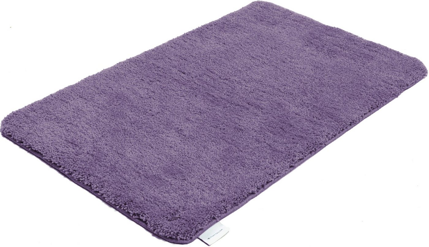 TOM TAILOR HOME Badematte Cozy Bath UNI, Badvorleger, Badezimmer Teppich, Höhe 27 mm, rutschhemmend beschichtet, fußbodenheizungsgeeignet, Polyester, rechteckig – Bild 4 von 5