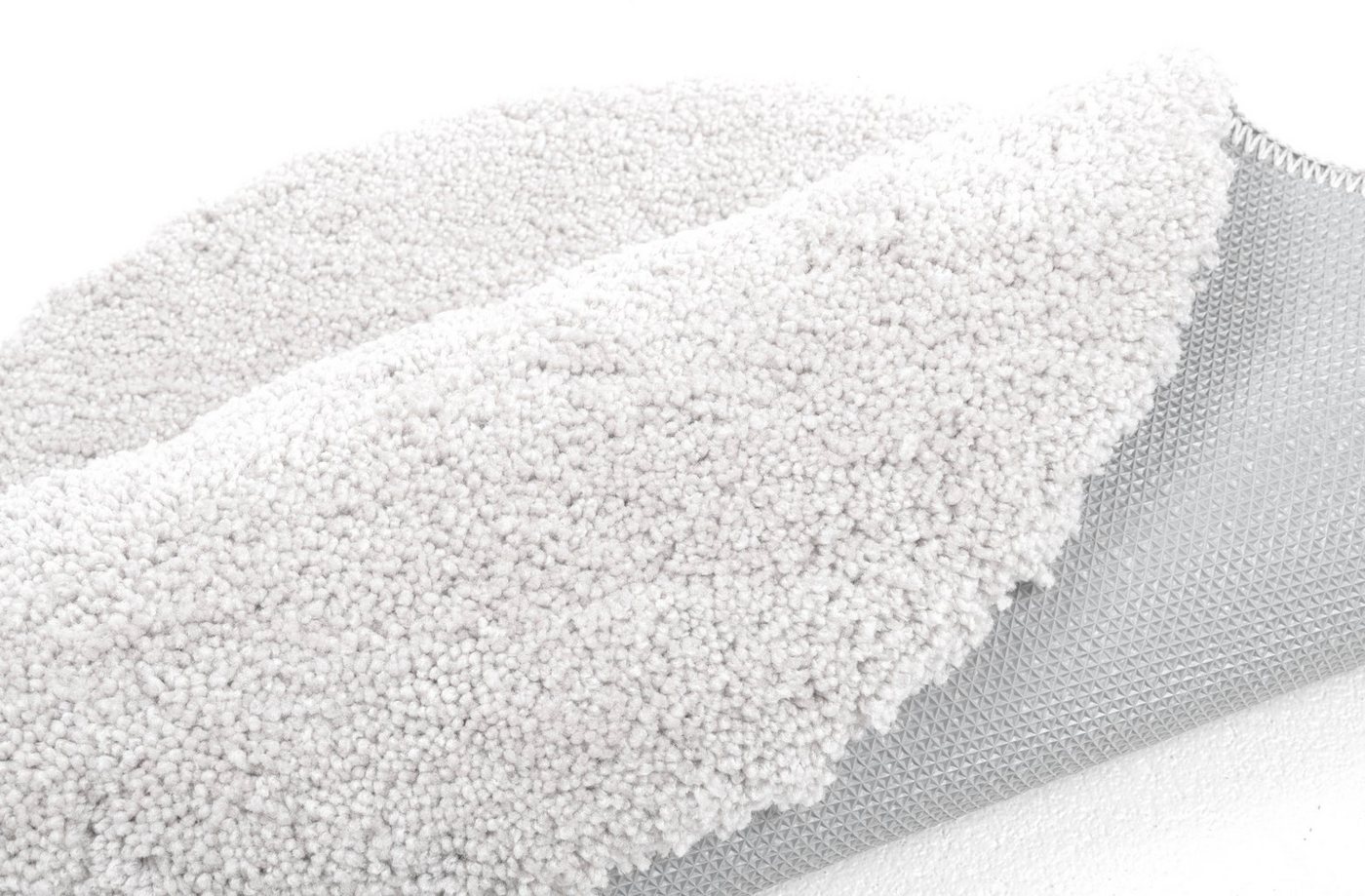 TOM TAILOR HOME Badematte Cozy Bath UNI, Badvorleger, Badezimmer Teppich, Höhe 27 mm, rutschhemmend beschichtet, fußbodenheizungsgeeignet, Polyester, rund, Badt – Bild 5 von 5