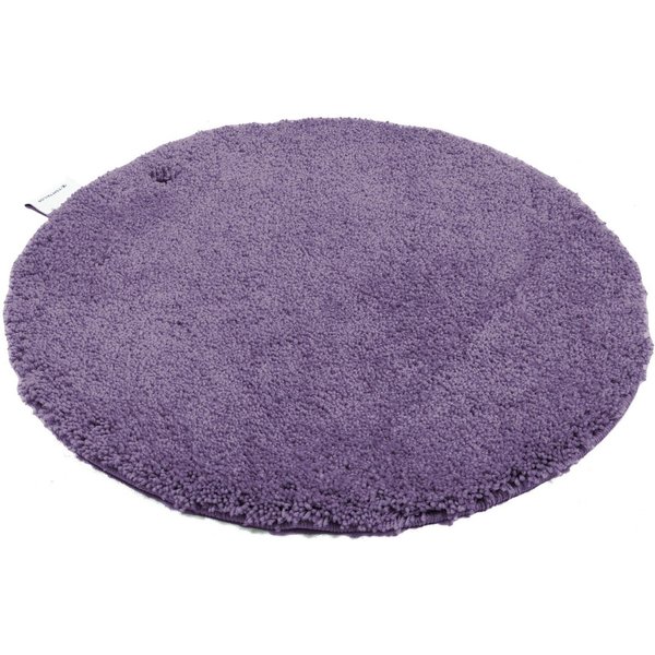 TOM TAILOR HOME Badematte Cozy Bath UNI, Badvorleger, Badezimmer Teppich, Höhe 27 mm, rutschhemmend beschichtet, fußbodenheizungsgeeignet, Polyester, rund, Badt