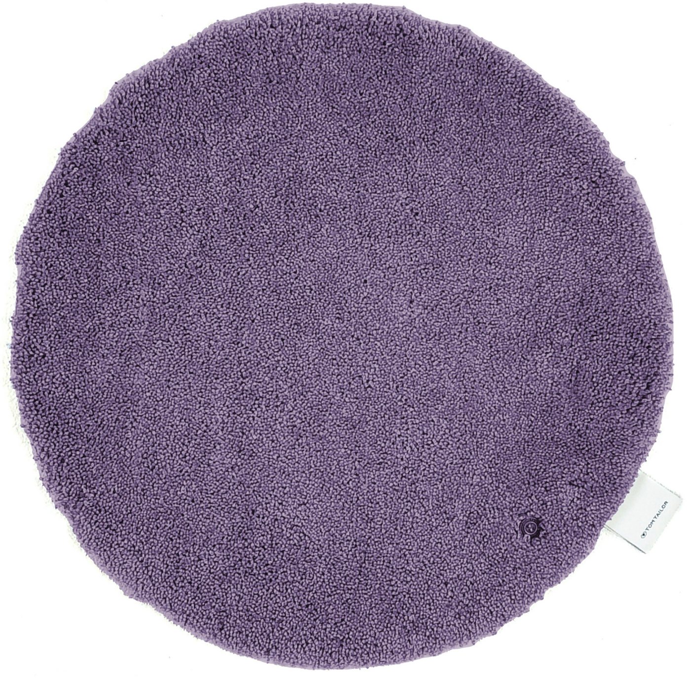 TOM TAILOR HOME Badematte Cozy Bath UNI, Badvorleger, Badezimmer Teppich, Höhe 27 mm, rutschhemmend beschichtet, fußbodenheizungsgeeignet, Polyester, rund, Badt – Bild 2 von 5