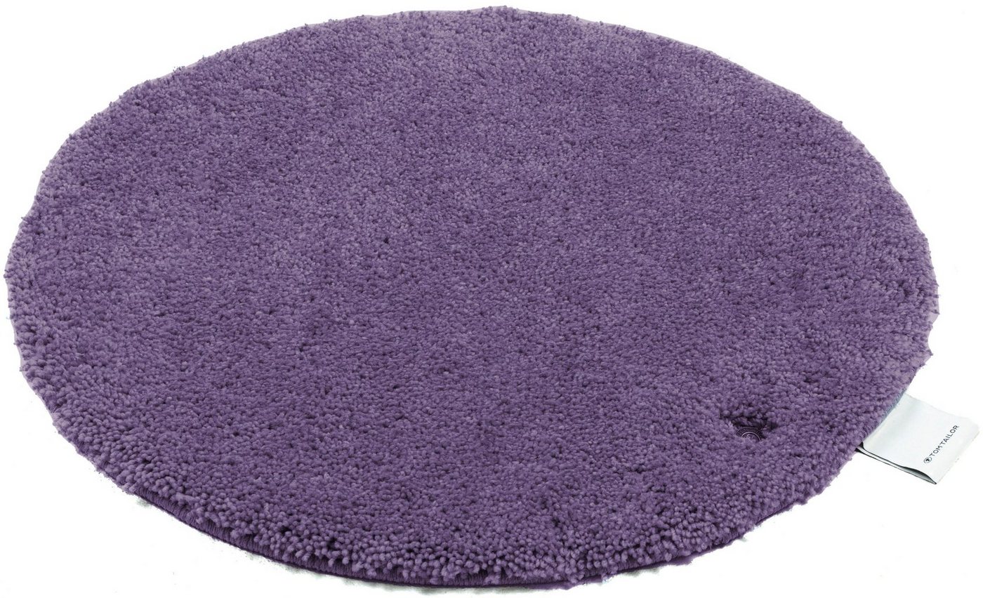 TOM TAILOR HOME Badematte Cozy Bath UNI, Badvorleger, Badezimmer Teppich, Höhe 27 mm, rutschhemmend beschichtet, fußbodenheizungsgeeignet, Polyester, rund, Badt – Bild 3 von 5