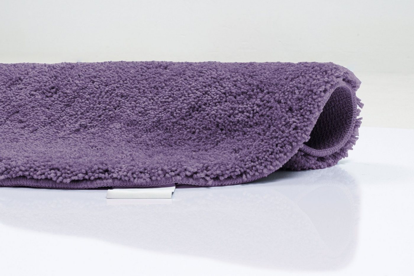 TOM TAILOR HOME Badematte Cozy Bath UNI, Badvorleger, Badezimmer Teppich, Höhe 27 mm, rutschhemmend beschichtet, fußbodenheizungsgeeignet, Polyester, rund, Badt – Bild 5 von 5