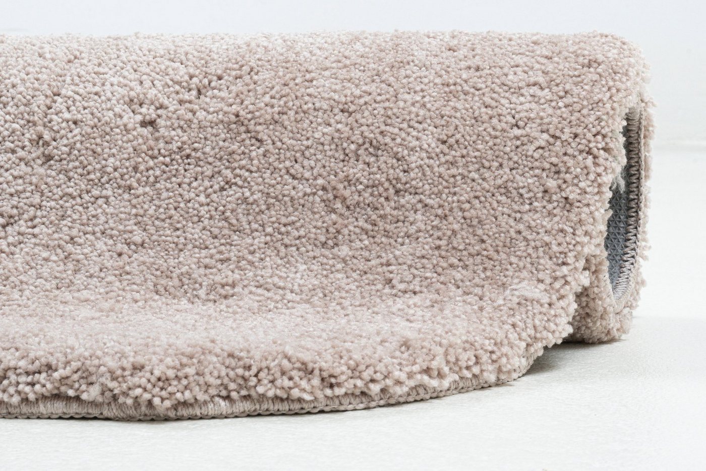 TOM TAILOR HOME Badematte Cozy Bath UNI, Badvorleger, Badezimmer Teppich, Höhe 27 mm, rutschhemmend beschichtet, fußbodenheizungsgeeignet, Polyester, oval, Badt – Bild 5 von 5