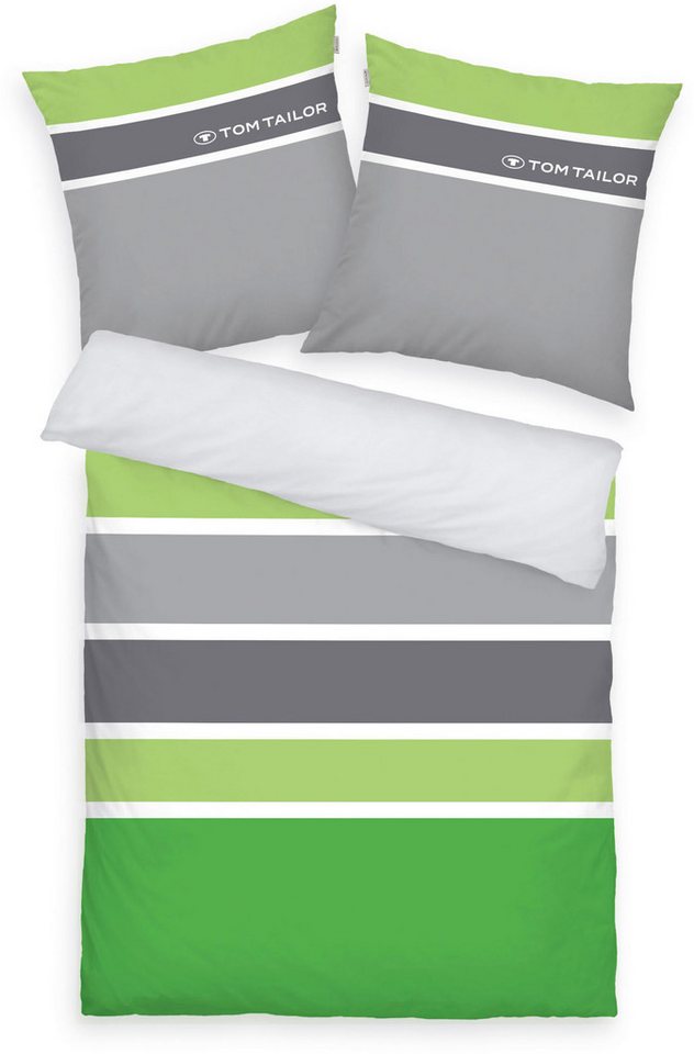 TOM TAILOR HOME Bettwäsche Felix in Gr. 135x200 oder 155x220 cm, Renforcé, 3 teilig, mit GRATIS-Zugabe: Gästehandtuch (100% Baumwolle), mit Reißverschluss – Bild 5 von 5