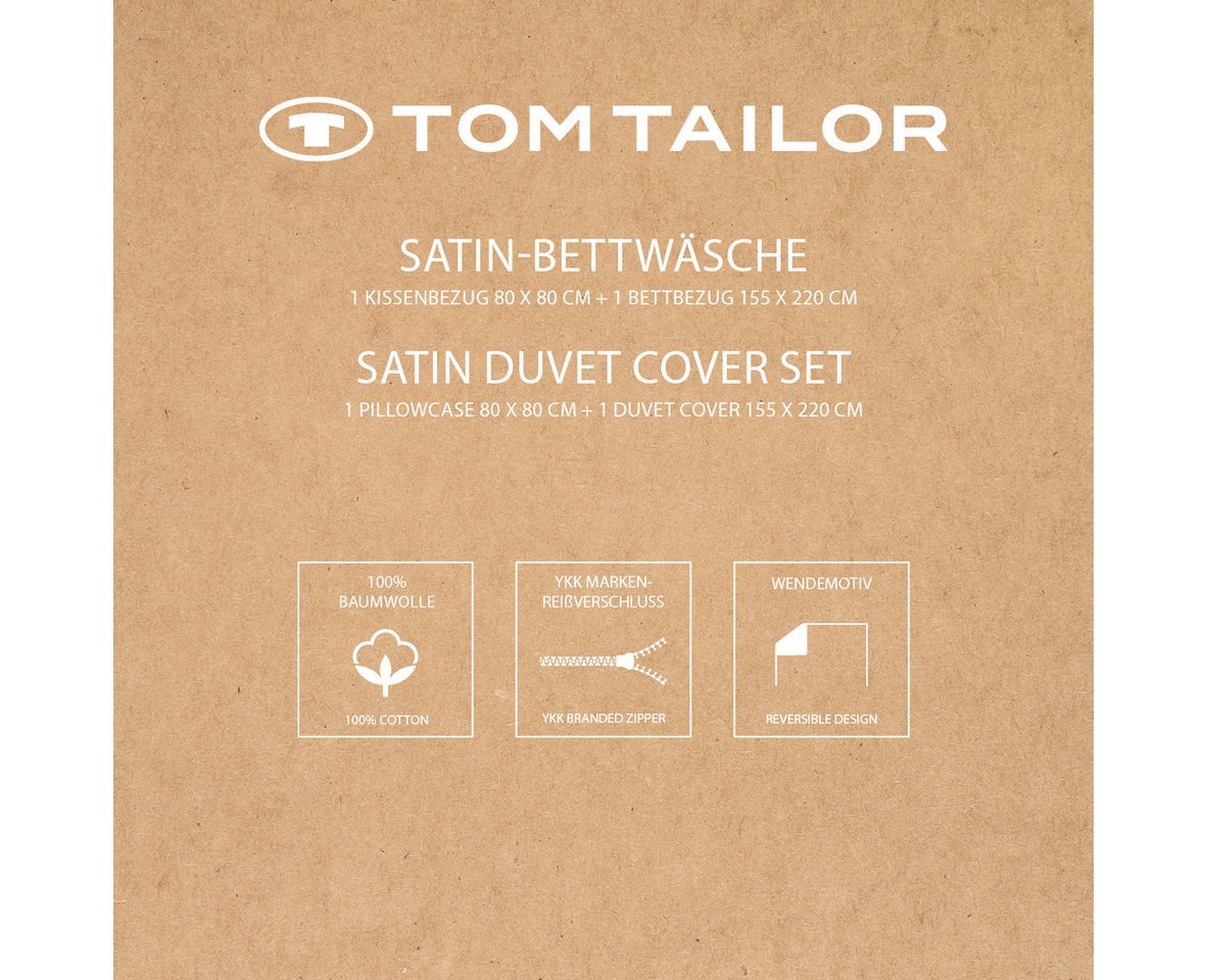 TOM TAILOR HOME Bettwäsche FINE STRIPES, Satin, 2 teilig, new bedroom, gewebtes Label – Bild 5 von 5