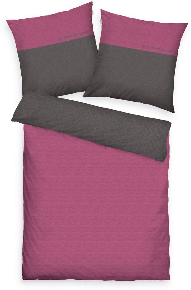TOM TAILOR HOME Bettwäsche Henry, Renforcé, 3 teilig, Bettwäsche aus Baumwolle, mit GRATIS-Zugabe: Sporthandtuch – Bild 3 von 5