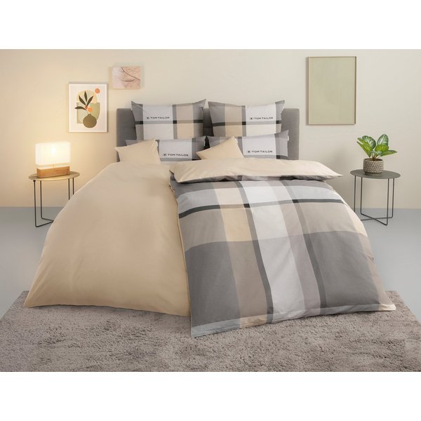 TOM TAILOR HOME Bettwäsche Lenny, Renforcé, 3 teilig, mit GRATIS-Zugabe: Kissenhülle 1tlg., in Biber und Renforcé erhältlich