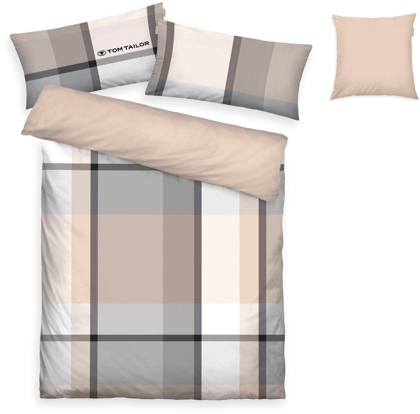 TOM TAILOR HOME Bettwäsche Lenny, Renforcé, 3 teilig, mit GRATIS-Zugabe: Kissenhülle 1tlg., in Biber und Renforcé erhältlich – Bild 3 von 5