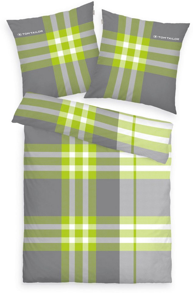 TOM TAILOR HOME Bettwäsche Nick in Gr. 135x200 oder 155x220 cm, Biber, 3 teilig, mit Gratiszugabe Gästehandtuch – Bild 3 von 5