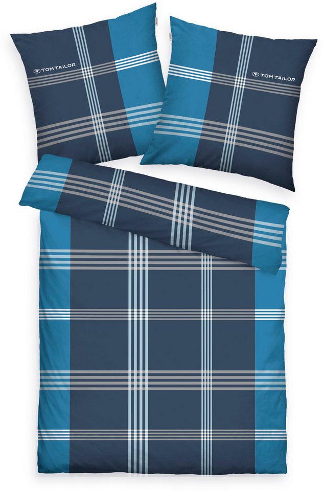 TOM TAILOR HOME Bettwäsche Ole, Renforcé, 2 teilig, karierte Bettwäsche aus Baumwolle, mit Reißverschluss – Bild 3 von 5