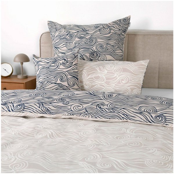 TOM TAILOR HOME Bettwäsche WAVES, Renforcé, 2 teilig, new bedroom, gewebtes Label