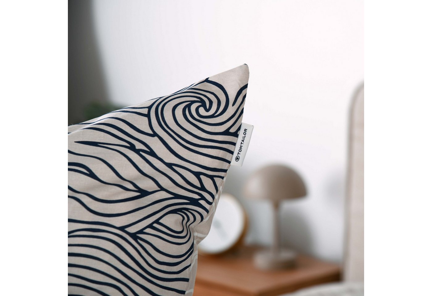 TOM TAILOR HOME Bettwäsche WAVES, Renforcé, 2 teilig, new bedroom, gewebtes Label – Bild 4 von 5