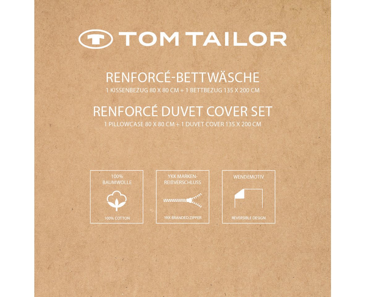 TOM TAILOR HOME Bettwäsche WAVES, Renforcé, 2 teilig, new bedroom, gewebtes Label – Bild 5 von 5