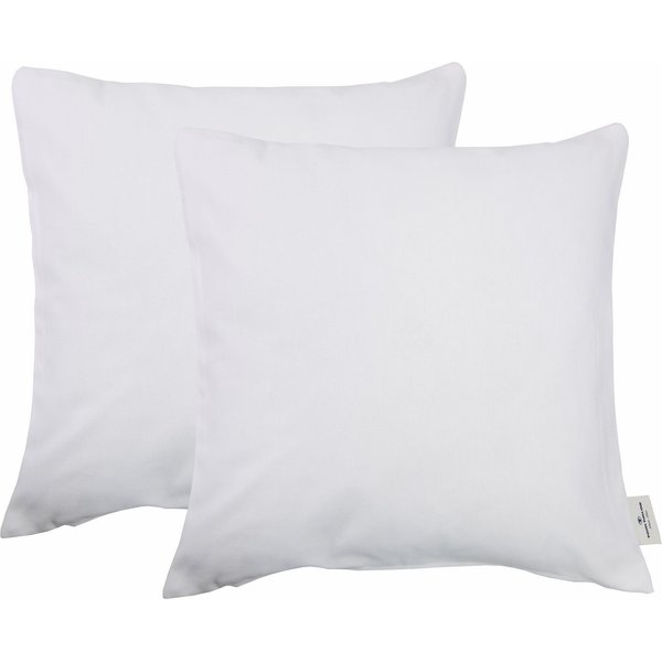 TOM TAILOR HOME Dekokissen Dove, unifarben, Kissenhüllen ohne Füllung, 2er Pack
