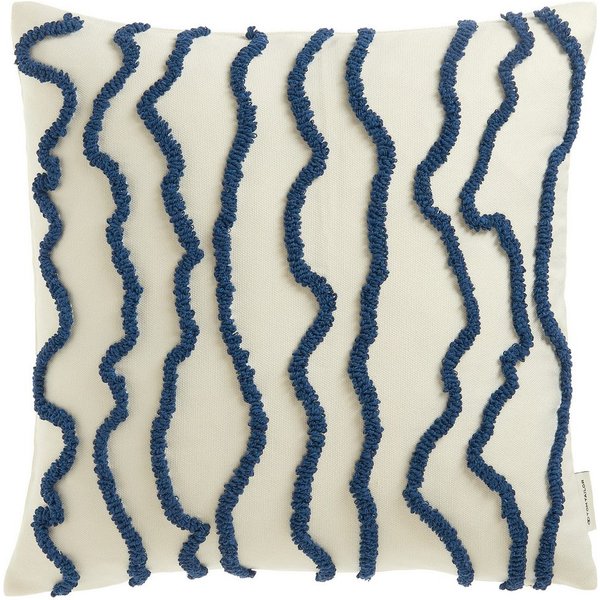 TOM TAILOR HOME Dekokissen Wavy, bestickt, mit hohem Baumwollanteil