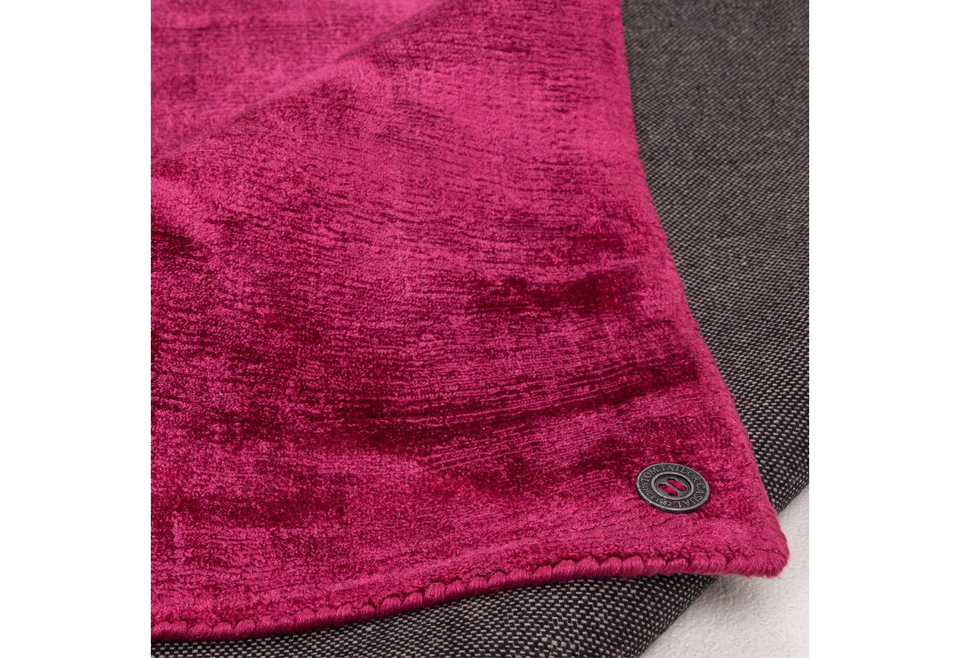 TOM TAILOR HOME Teppich Shine uni, rechteckig, Höhe: 8 mm, Handwebteppich, 100% Viskose, handgewebt, mit elegantem Schimmer – Bild 5 von 5