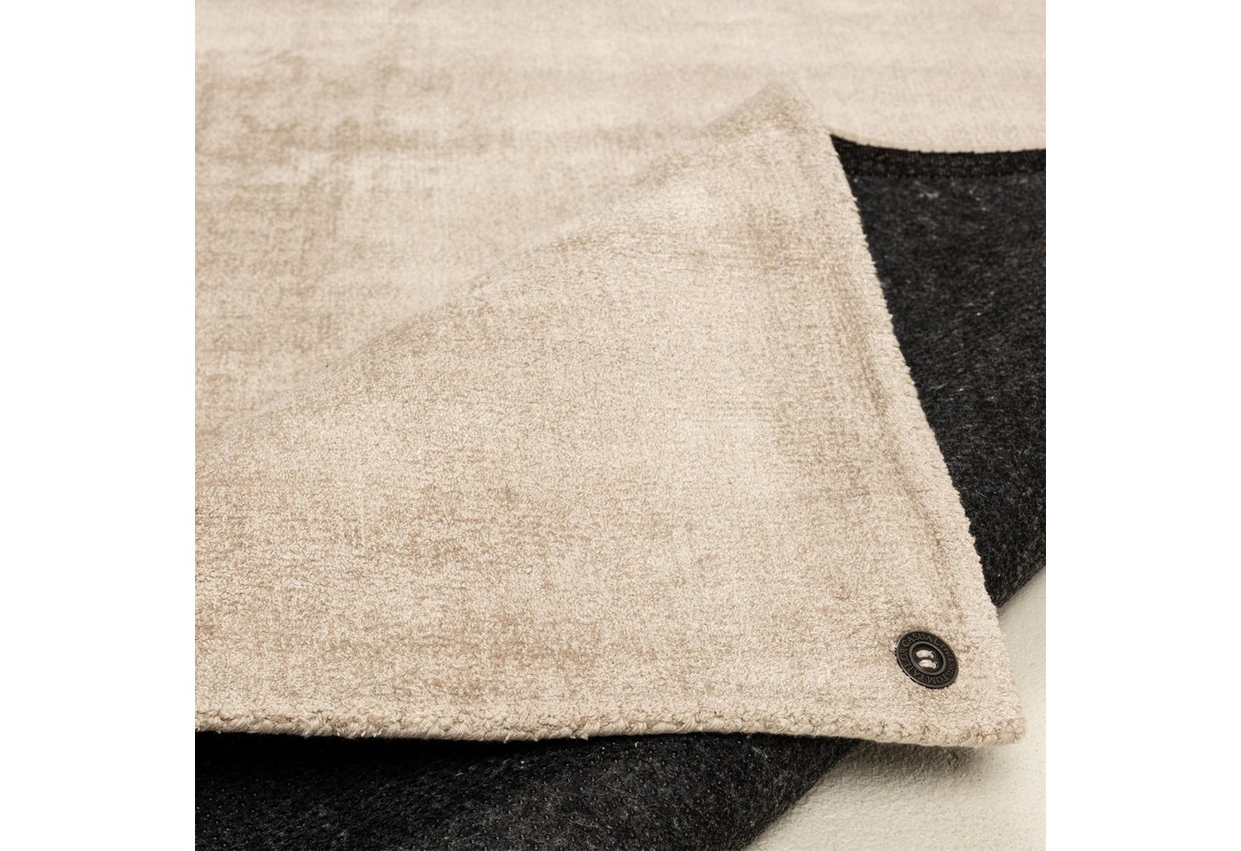 TOM TAILOR HOME Teppich Shine uni, rechteckig, Höhe: 8 mm, Handwebteppich, 100% Viskose, handgewebt, mit elegantem Schimmer – Bild 5 von 5
