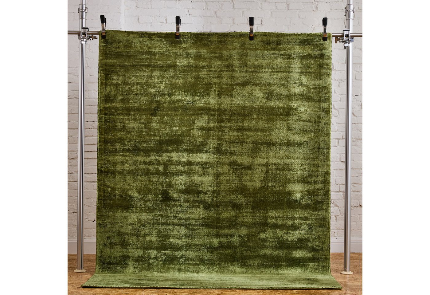 TOM TAILOR HOME Teppich Shine uni, rechteckig, Höhe: 8 mm, Handwebteppich, 100% Viskose, handgewebt, mit elegantem Schimmer – Bild 2 von 5