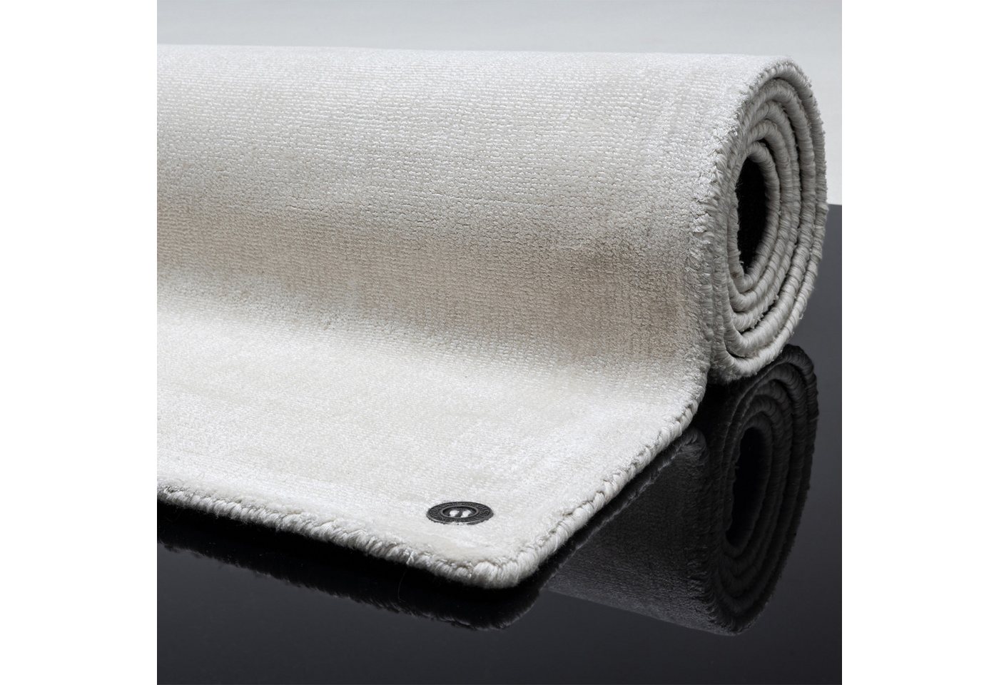 TOM TAILOR HOME Teppich Shine uni, rechteckig, Höhe: 8 mm, Handwebteppich, 100% Viskose, handgewebt, mit elegantem Schimmer – Bild 4 von 5