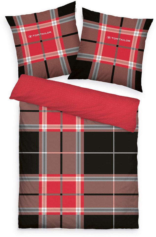 TOM TAILOR HOME Wendebettwäsche Eric in Gr. 135x200 oder 155x220 cm, Renforcé, 3 teilig, mit Reißverschluss, mit GRATIS-Zugabe: Sportbeutel aus 100% Baumwolle – Bild 3 von 5