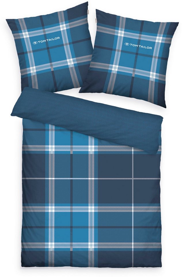 TOM TAILOR HOME Wendebettwäsche Eric in Gr. 135x200 oder 155x220 cm, Renforcé, 3 teilig, mit Reißverschluss, mit GRATIS-Zugabe: Sportbeutel aus 100% Baumwolle – Bild 5 von 5