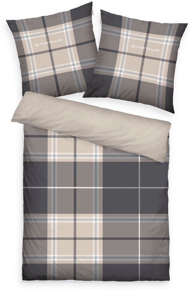 TOM TAILOR HOME Wendebettwäsche Eric in Gr. 135x200 oder 155x220 cm, Renforcé, 3 teilig, mit Reißverschluss, mit GRATIS-Zugabe: Sportbeutel aus 100% Baumwolle – Bild 5 von 5