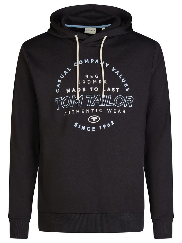 TOM TAILOR Kapuzenpullover Herren Printed Hoodie Regular Fit Streetwear Sweatshirt mit Kapuze – Bild 3 von 5