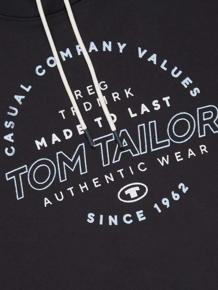 TOM TAILOR Kapuzenpullover Herren Printed Hoodie Regular Fit Streetwear Sweatshirt mit Kapuze – Bild 5 von 5