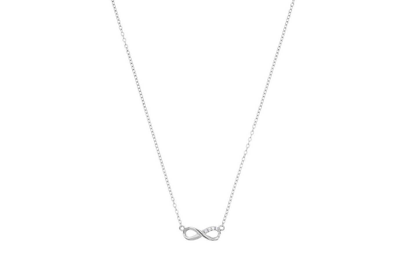TOM TAILOR Kette mit Anhänger Schmuck Geschenk Silber 925 Infinity Unendlichkeitsschleife, mit Zirkonia (synth) – Bild 2 von 5