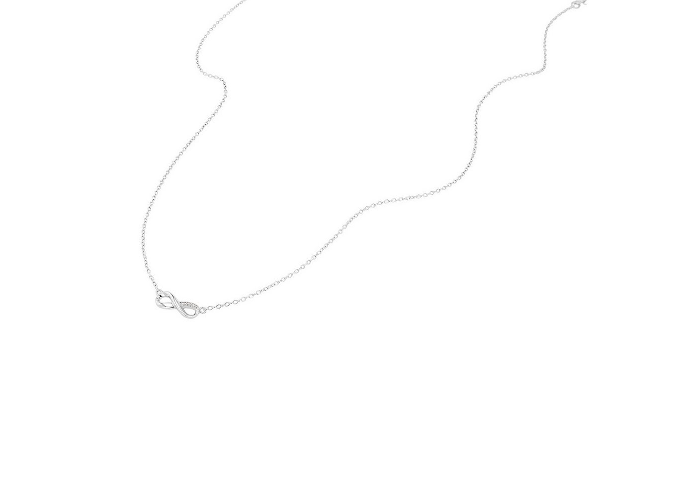 TOM TAILOR Kette mit Anhänger Schmuck Geschenk Silber 925 Infinity Unendlichkeitsschleife, mit Zirkonia (synth) – Bild 3 von 5