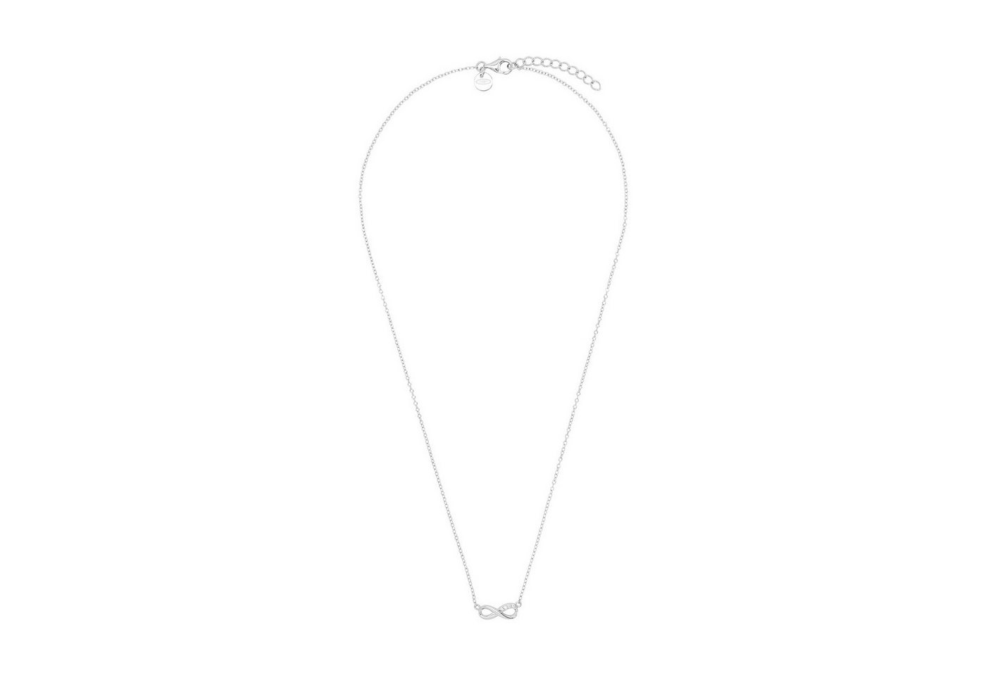 TOM TAILOR Kette mit Anhänger Schmuck Geschenk Silber 925 Infinity Unendlichkeitsschleife, mit Zirkonia (synth) – Bild 5 von 5