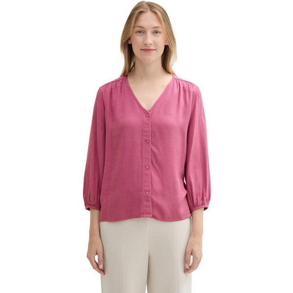 TOM TAILOR Klassische Bluse in Melange-Optik
