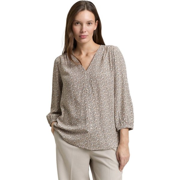 TOM TAILOR Klassische Bluse mit All-Over Print