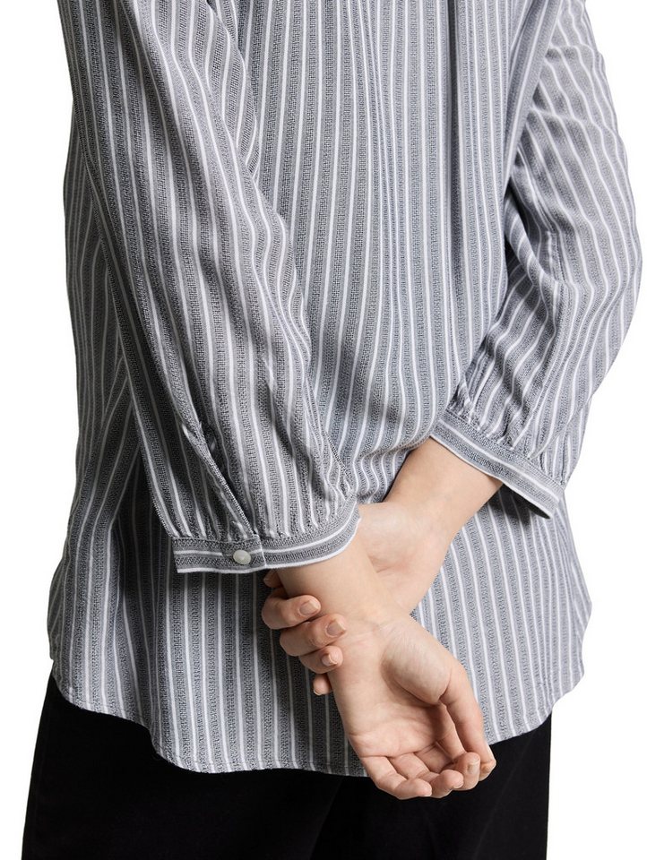 TOM TAILOR Klassische Bluse Regular mit Streifen Muster – Bild 3 von 5