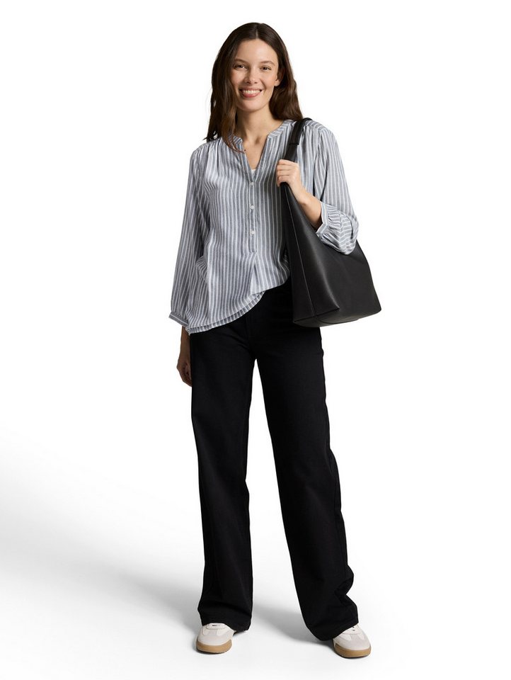TOM TAILOR Klassische Bluse Regular mit Streifen Muster – Bild 4 von 5