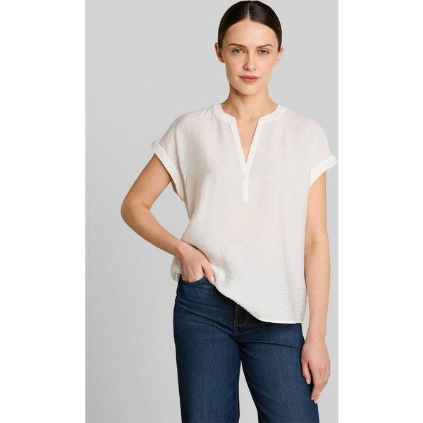 TOM TAILOR Kurzarmbluse Blusen & Shirts Loose Fit Bluse mit V-Ausschnitt