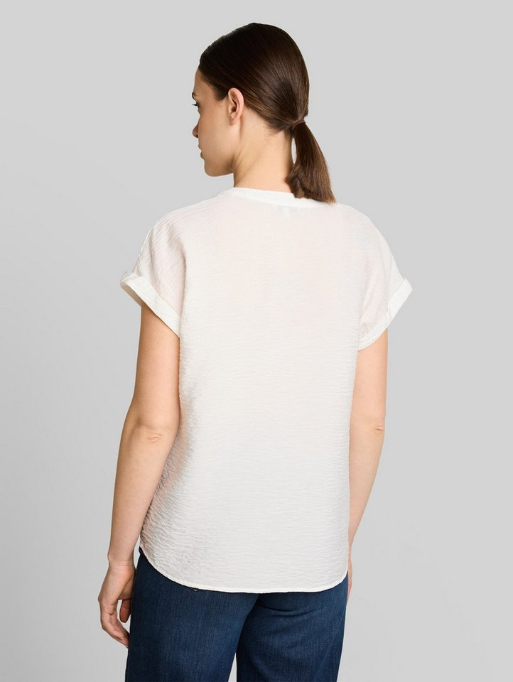 TOM TAILOR Kurzarmbluse Blusen & Shirts Loose Fit Bluse mit V-Ausschnitt – Bild 3 von 5