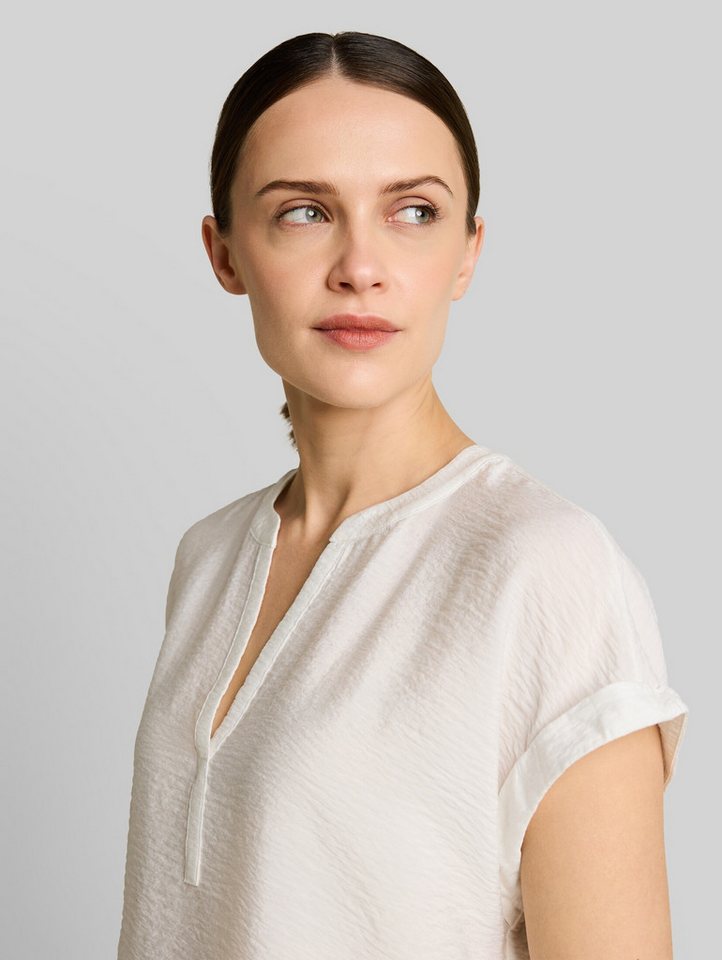 TOM TAILOR Kurzarmbluse Blusen & Shirts Loose Fit Bluse mit V-Ausschnitt – Bild 4 von 5