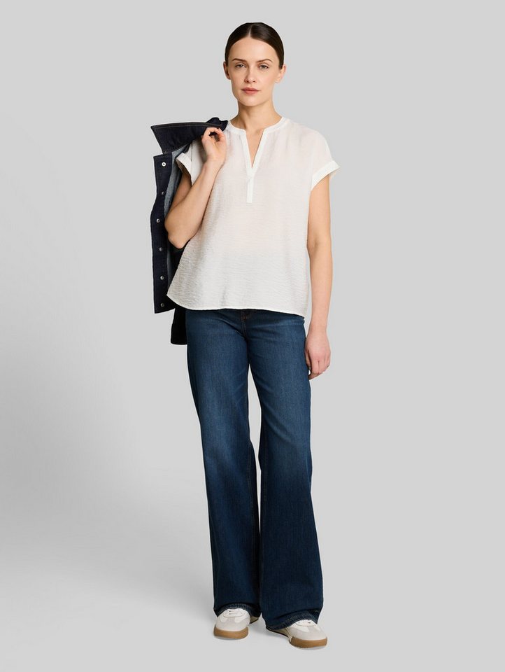 TOM TAILOR Kurzarmbluse Blusen & Shirts Loose Fit Bluse mit V-Ausschnitt – Bild 5 von 5
