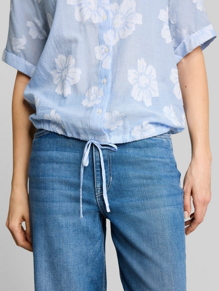 TOM TAILOR Kurzarmbluse Blusen & Shirts Oversize Bluse mit Blumenmuster – Bild 4 von 5