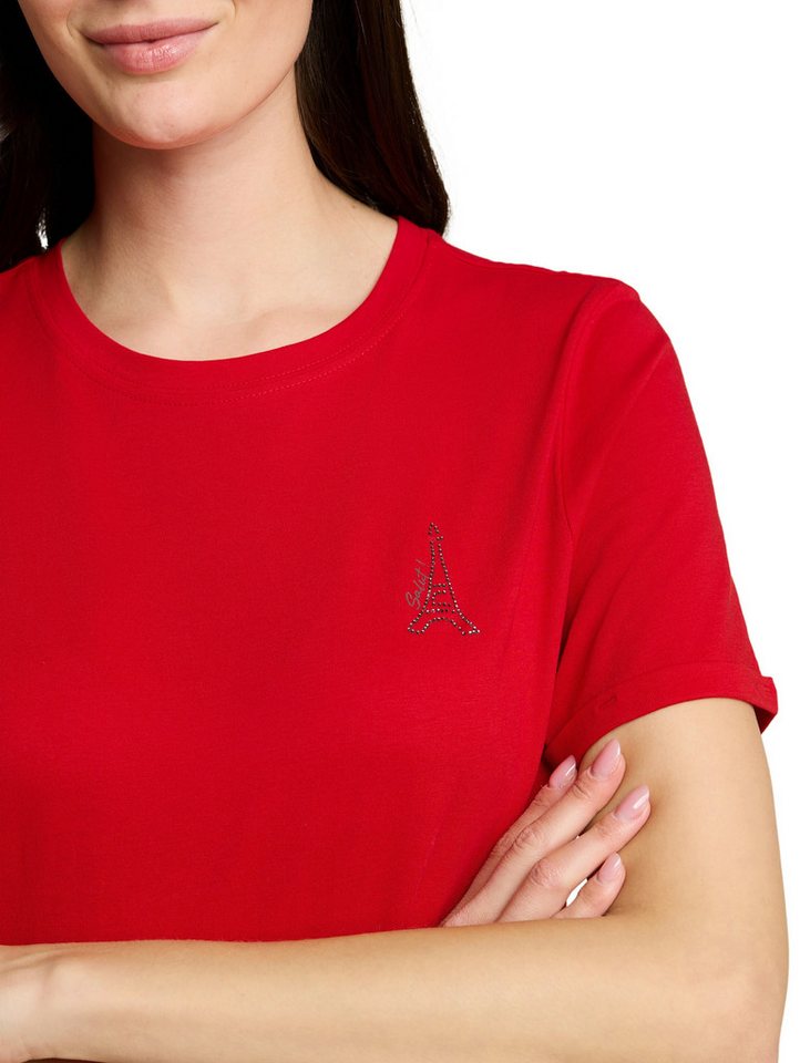 TOM TAILOR Kurzarmshirt Sommershirt mit kleinem Statement-Print – Bild 3 von 5