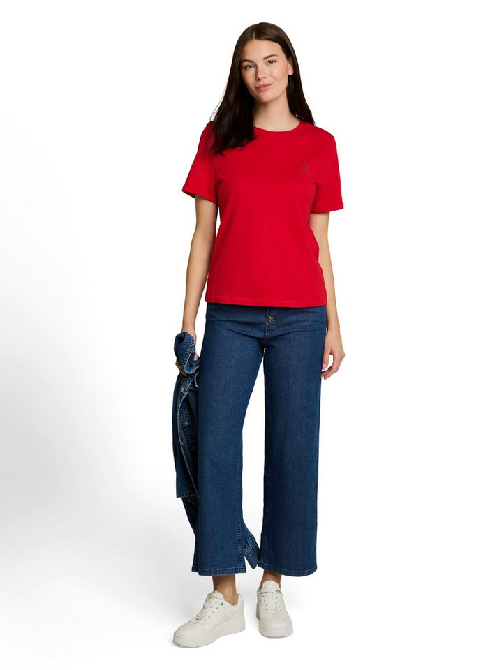 TOM TAILOR Kurzarmshirt Sommershirt mit kleinem Statement-Print – Bild 4 von 5