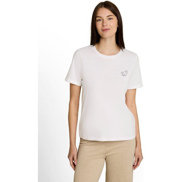 TOM TAILOR Kurzarmshirt Sommershirt mit kleinem Statement-Print